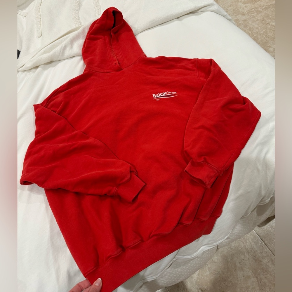 Balenciaga 2017 red campaign hoodie / sweatshirt